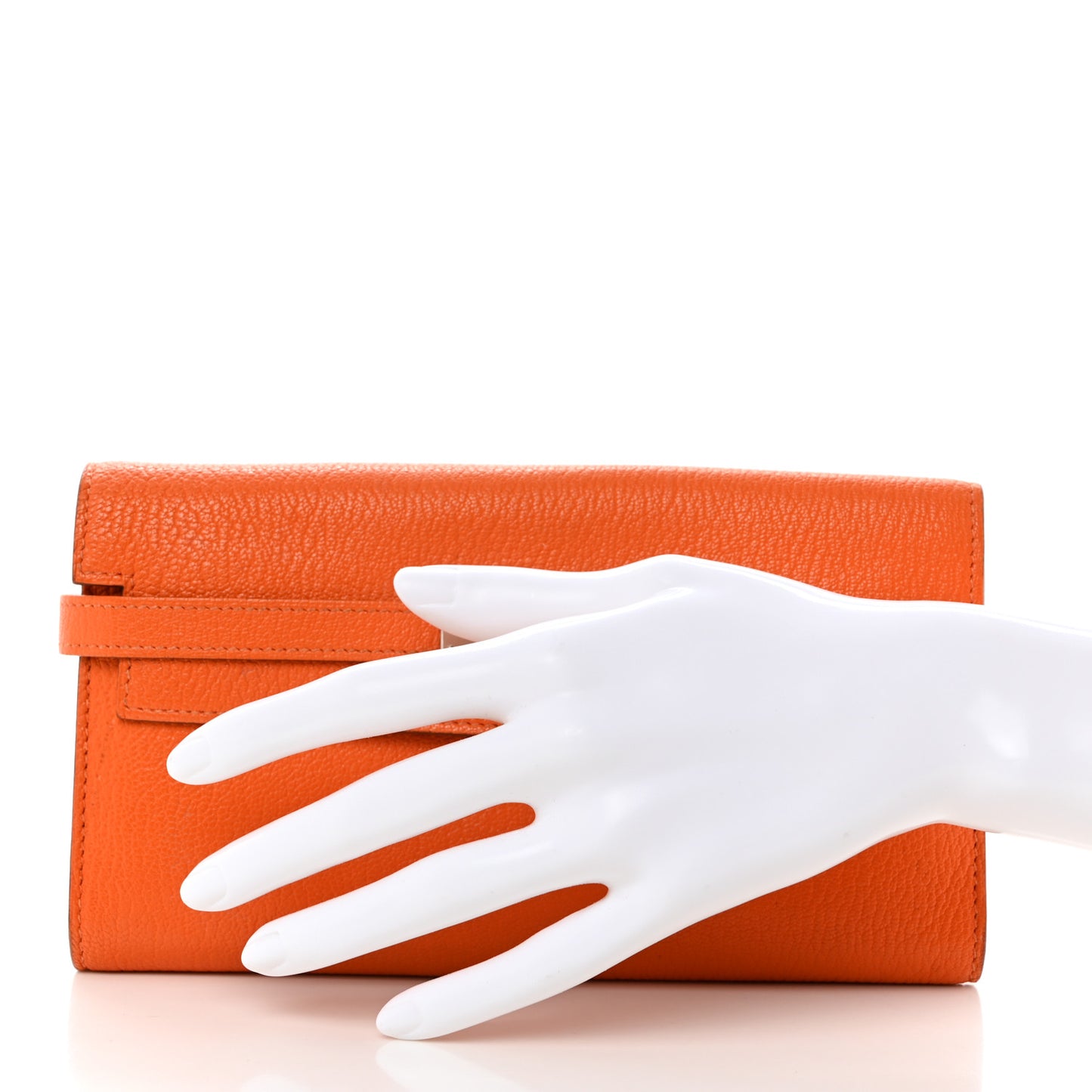 Chevre Mysore Kelly Longue Wallet Orange