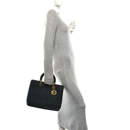 Christian Dior Nylon Cannage Large Lady Dior Black 2 of 11