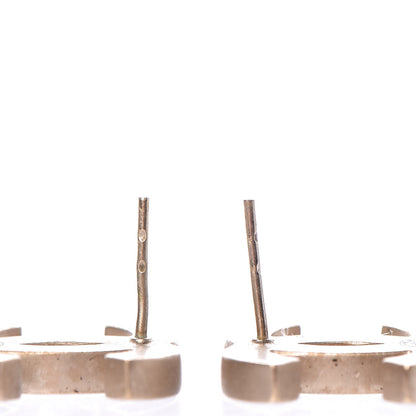 Chanel Lambskin CC Earrings Silver 4 of 6