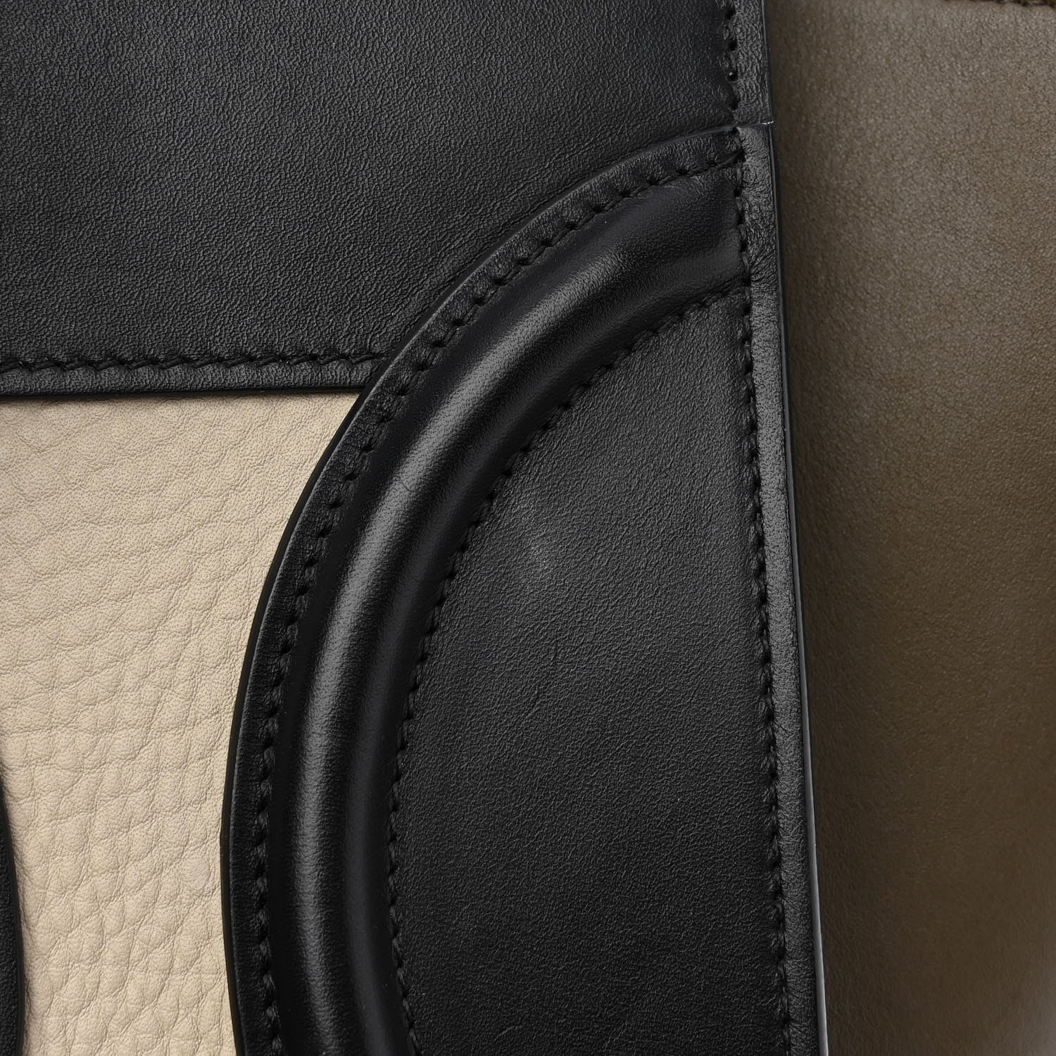 Celine Elephant Calfskin Mini Tri-Color Luggage Chalk 10 of 11