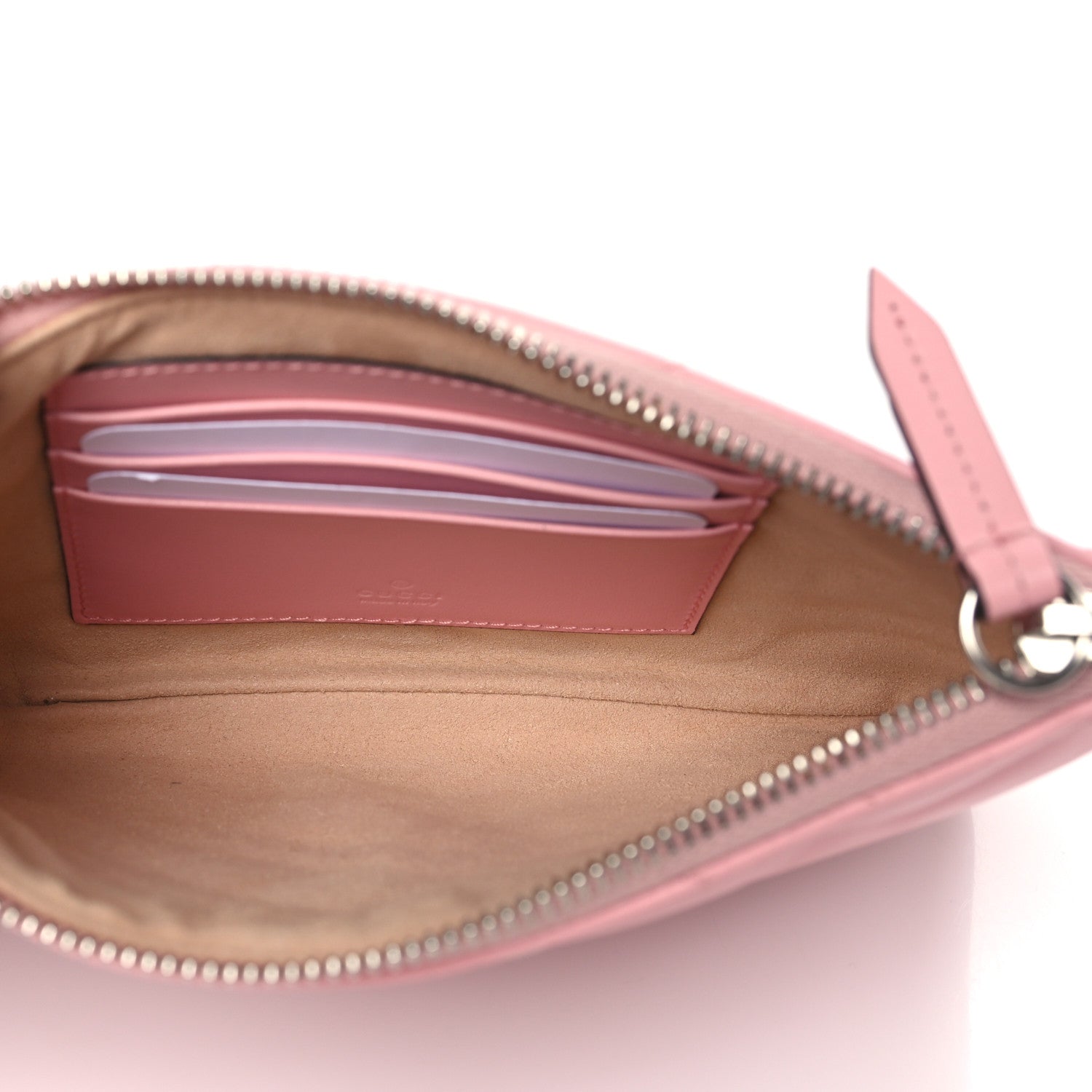 Gucci Calfskin Matelasse GG Marmont Wrist Wallet Wild Rose 5 of 7