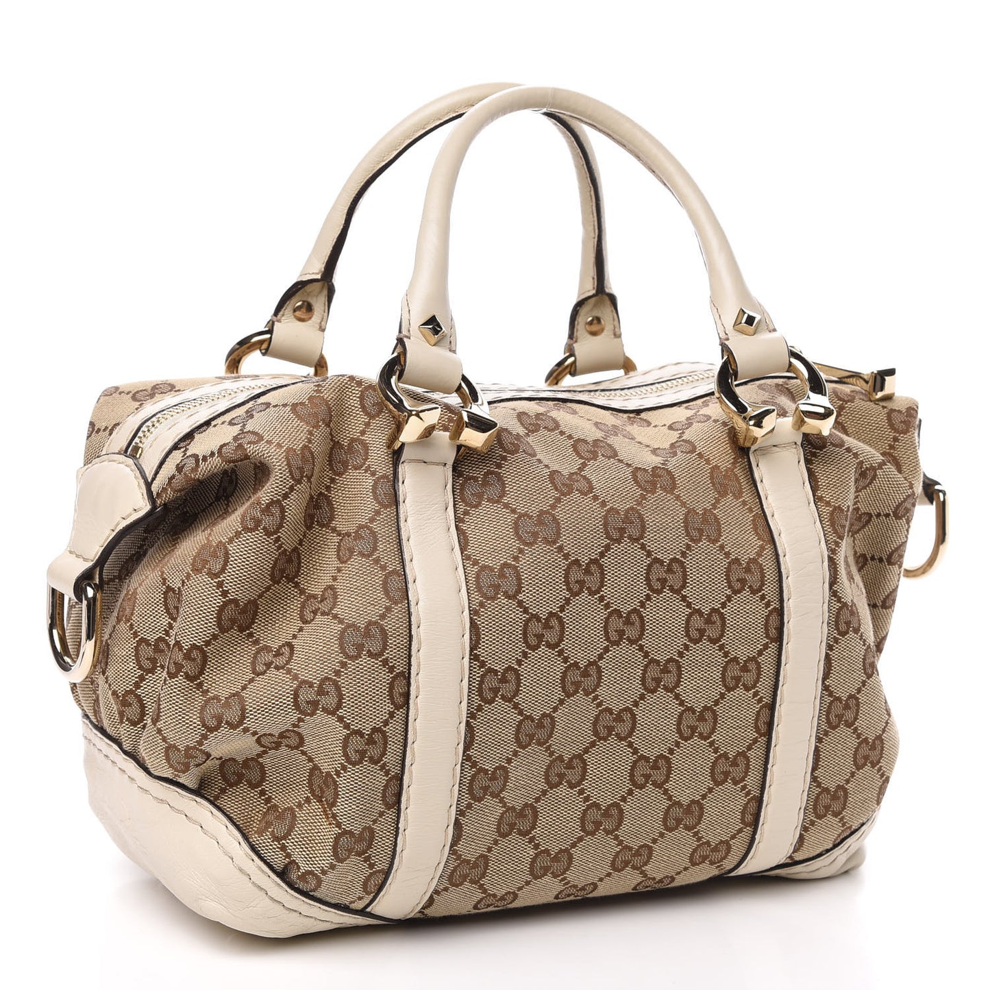 Monogram Equestrian Horseshoe Bowler White