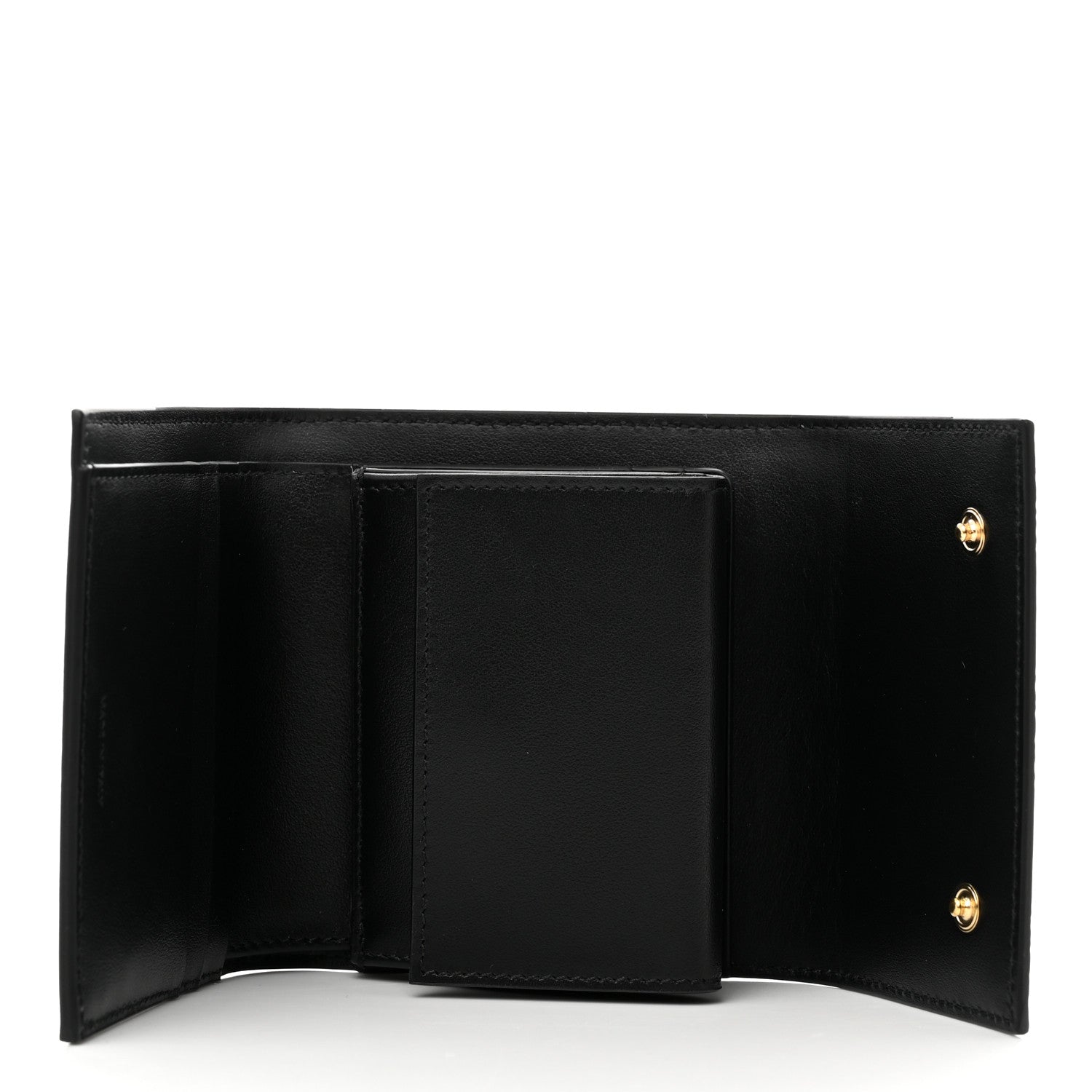 Celine Smooth Calfskin Triomphe Embossed Small Multifunction Folded Wallet Black 5 of 6