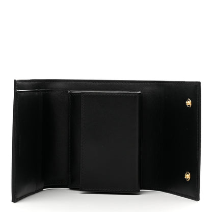 Celine Smooth Calfskin Triomphe Embossed Small Multifunction Folded Wallet Black 5 of 6
