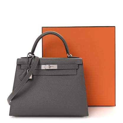 Hermes Epsom Kelly Sellier 28 Gris Misty 11 of 11