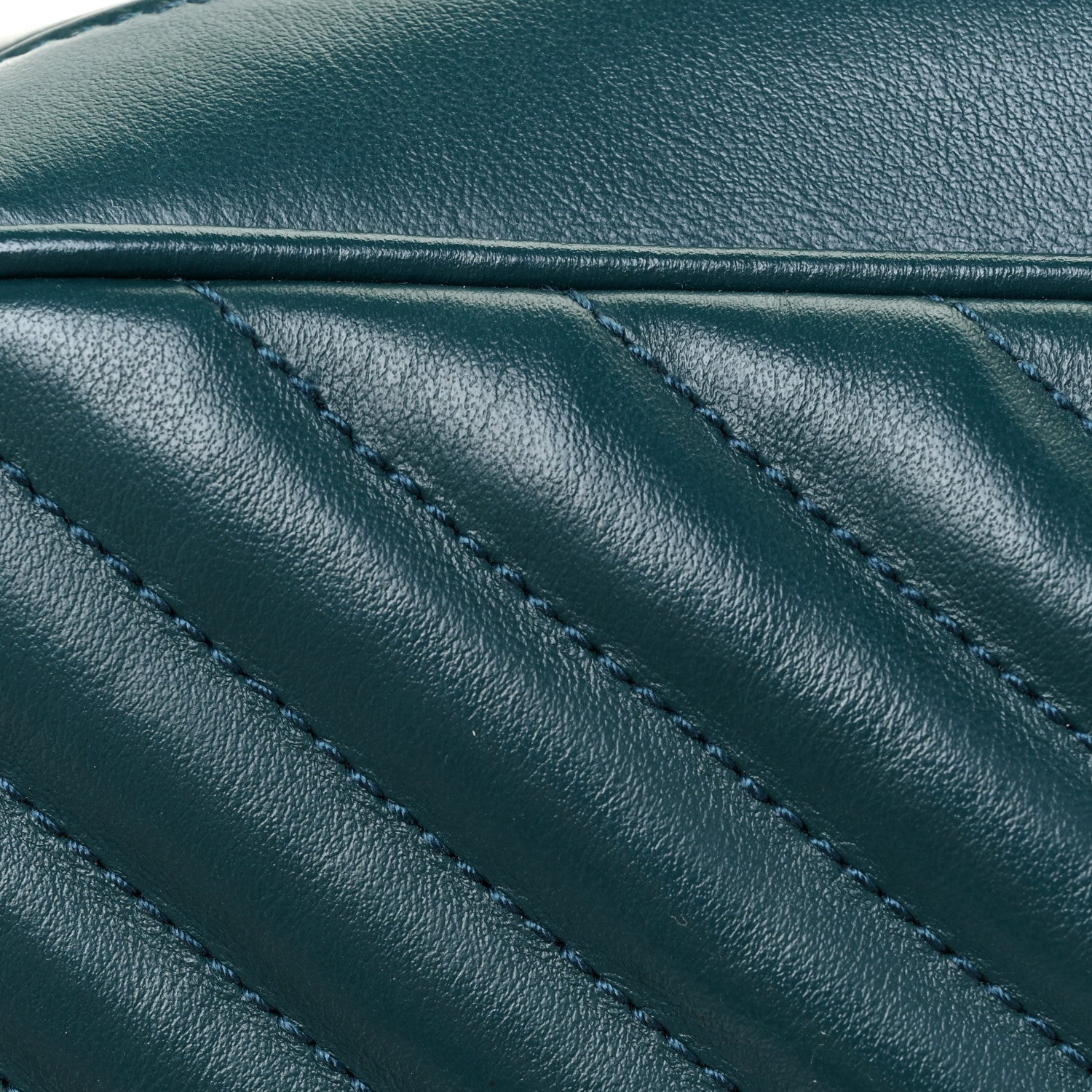 Saint Laurent Calfskin Matelasse Monogram Lou Camera Bag Sea Turquoise 11 of 11