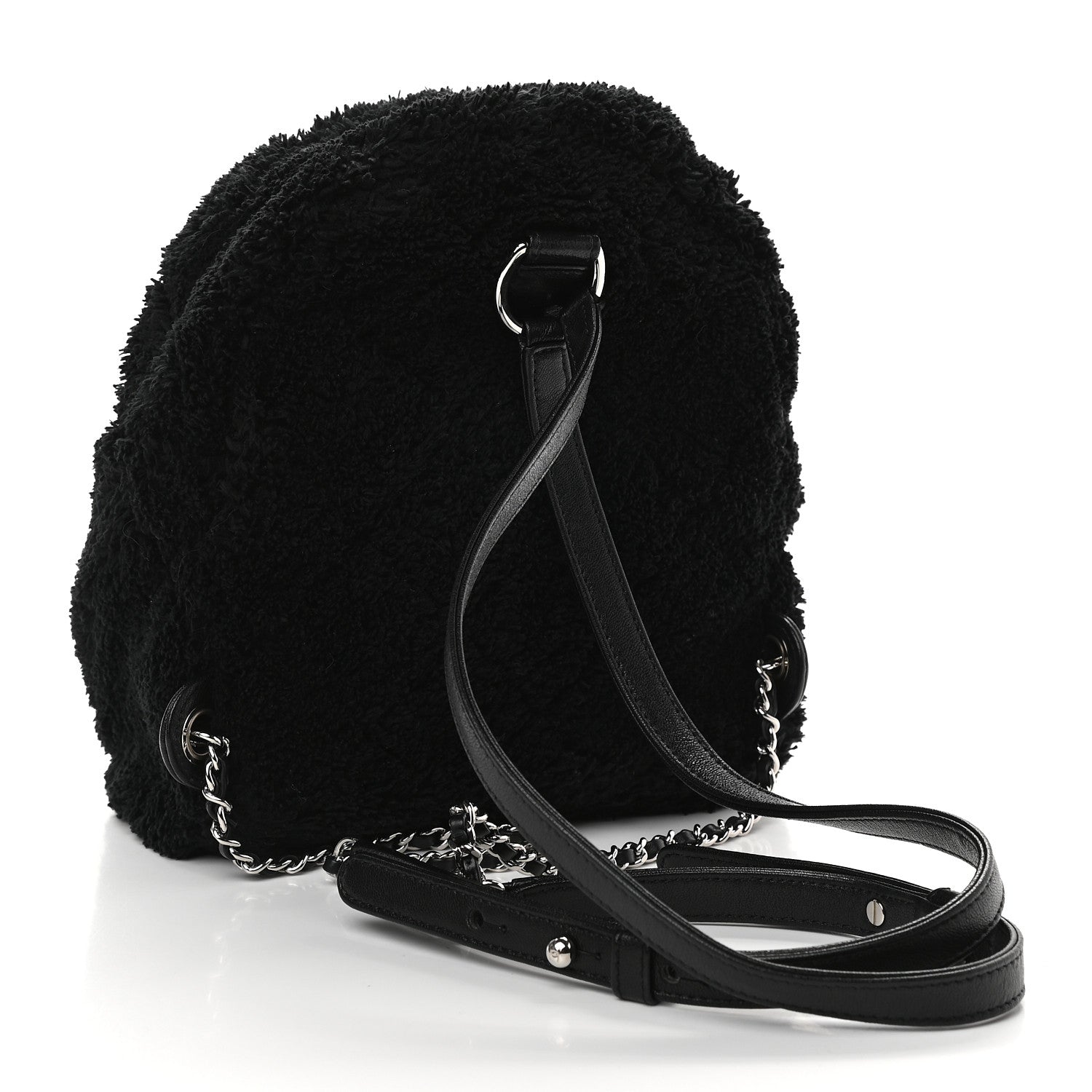 Chanel Mixed Fibers Lambskin Calfskin Quilted CC Tender Backpack Black 2 of 9