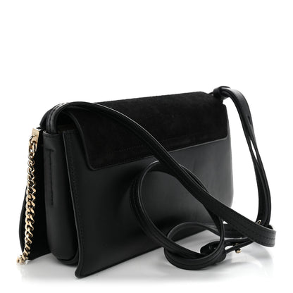 Chloe Suede Calfskin Small Faye Shoulder Bag Black 3 of 10