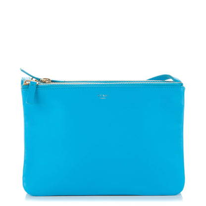 Celine Lambskin Small Trio Crossbody Turquoise 1 of 7