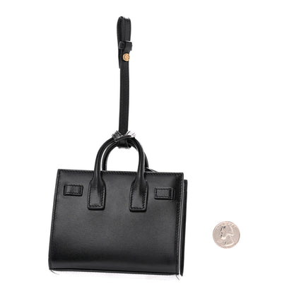 Saint Laurent Calfskin Sac De Jour Bag Charm Black 2 of 5