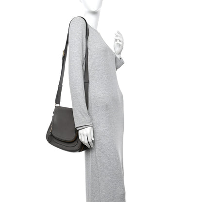 Tom Ford Calfskin Medium Shaded Jennifer Crossbody Bag Grey 2 of 14