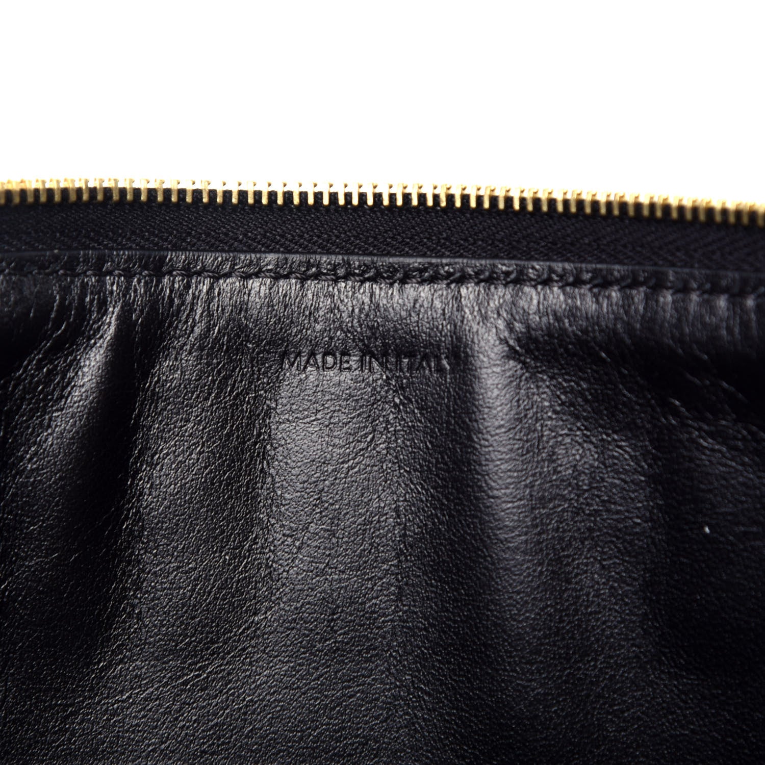 Celine Calfskin Quilted C Charm Pouch Black 7 of 7
