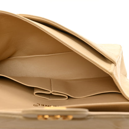 Chanel Lambskin Quilted Medium Double Flap Beige 5 of 14