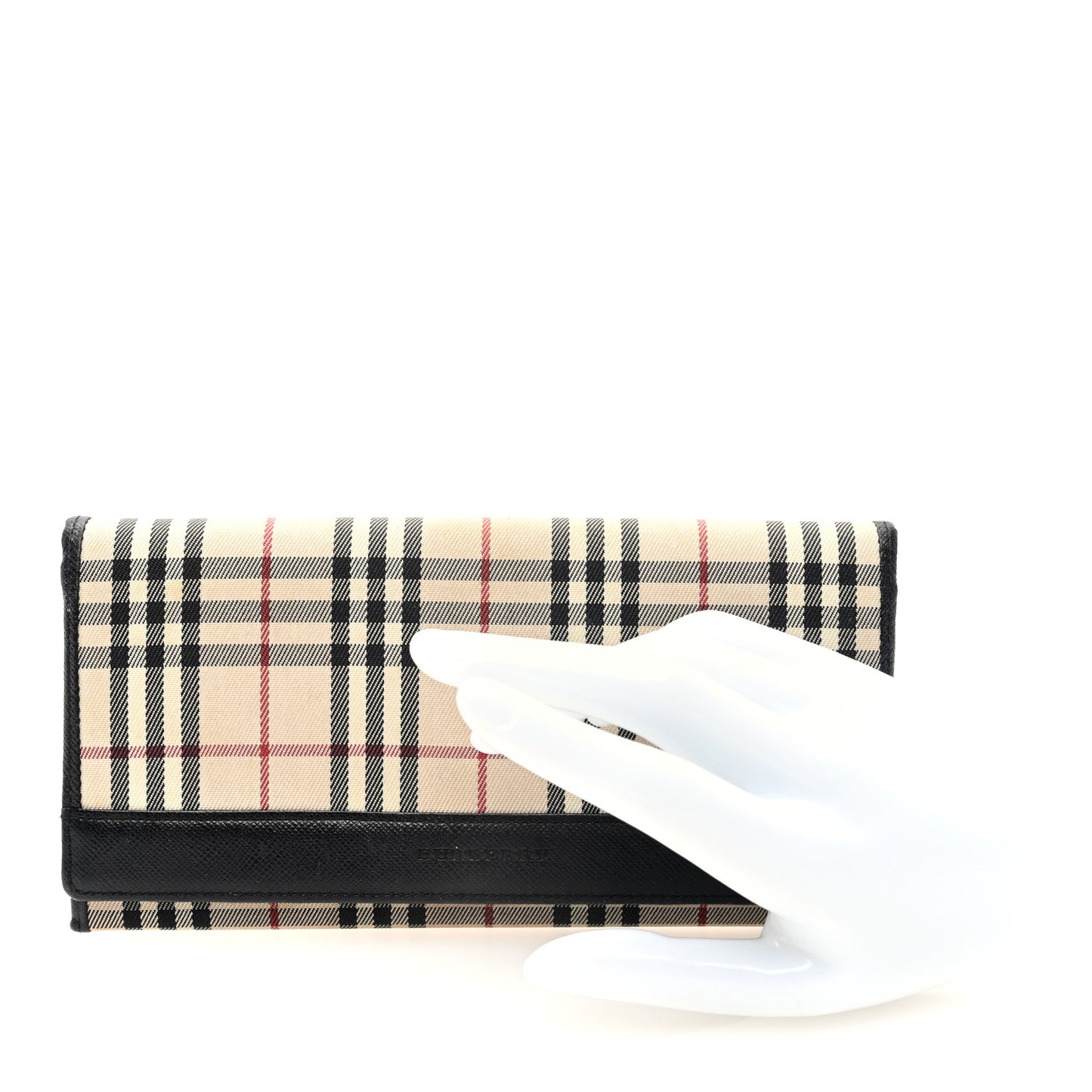 House Check Continental Wallet Black