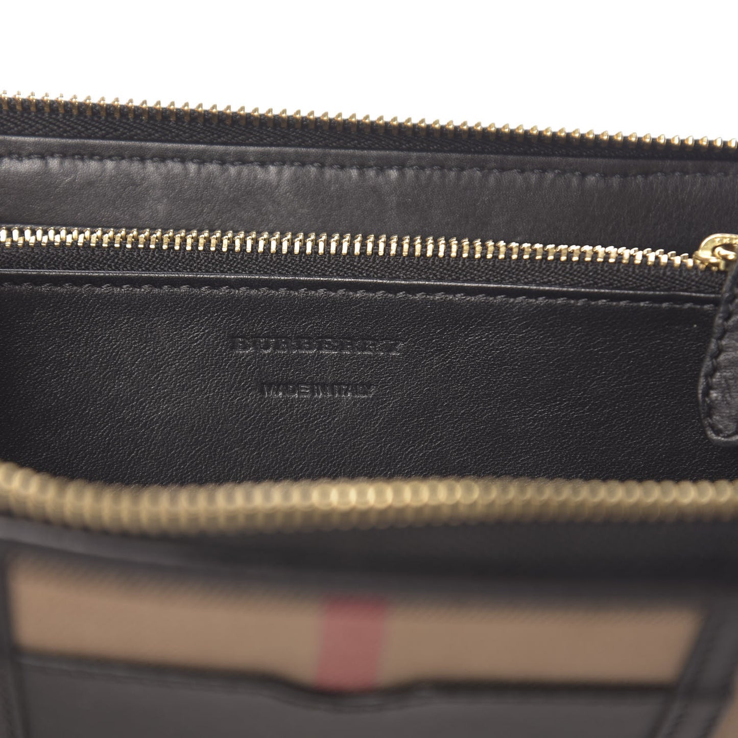 House Check Large Sartorial Ziggy Zip Around Wallet Black