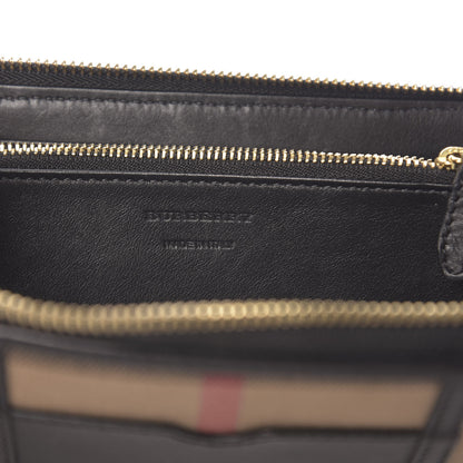 Burberry House Check Large Sartorial Ziggy Zip Around Wallet Black 6 of 13
