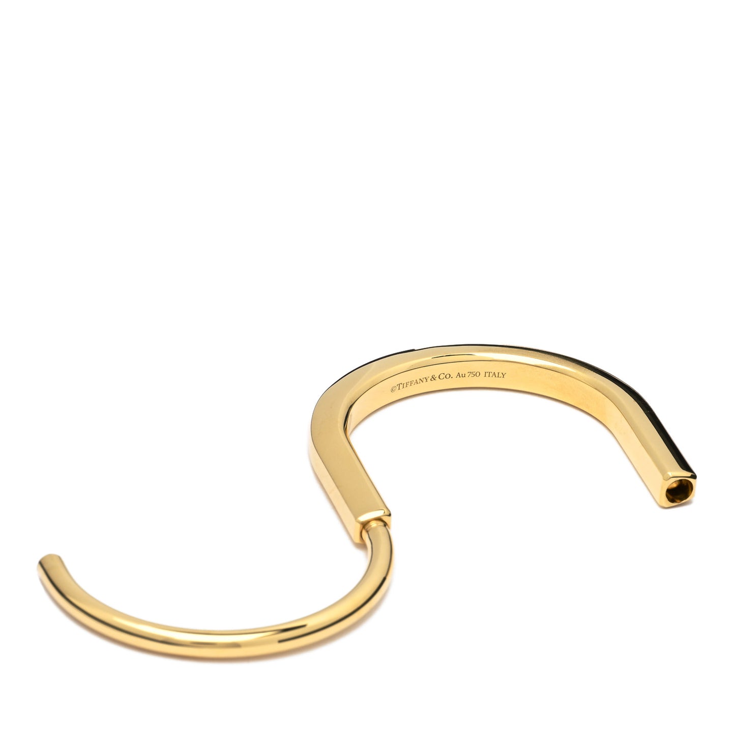 18K Yellow Gold Tiffany Lock Bangle Bracelet