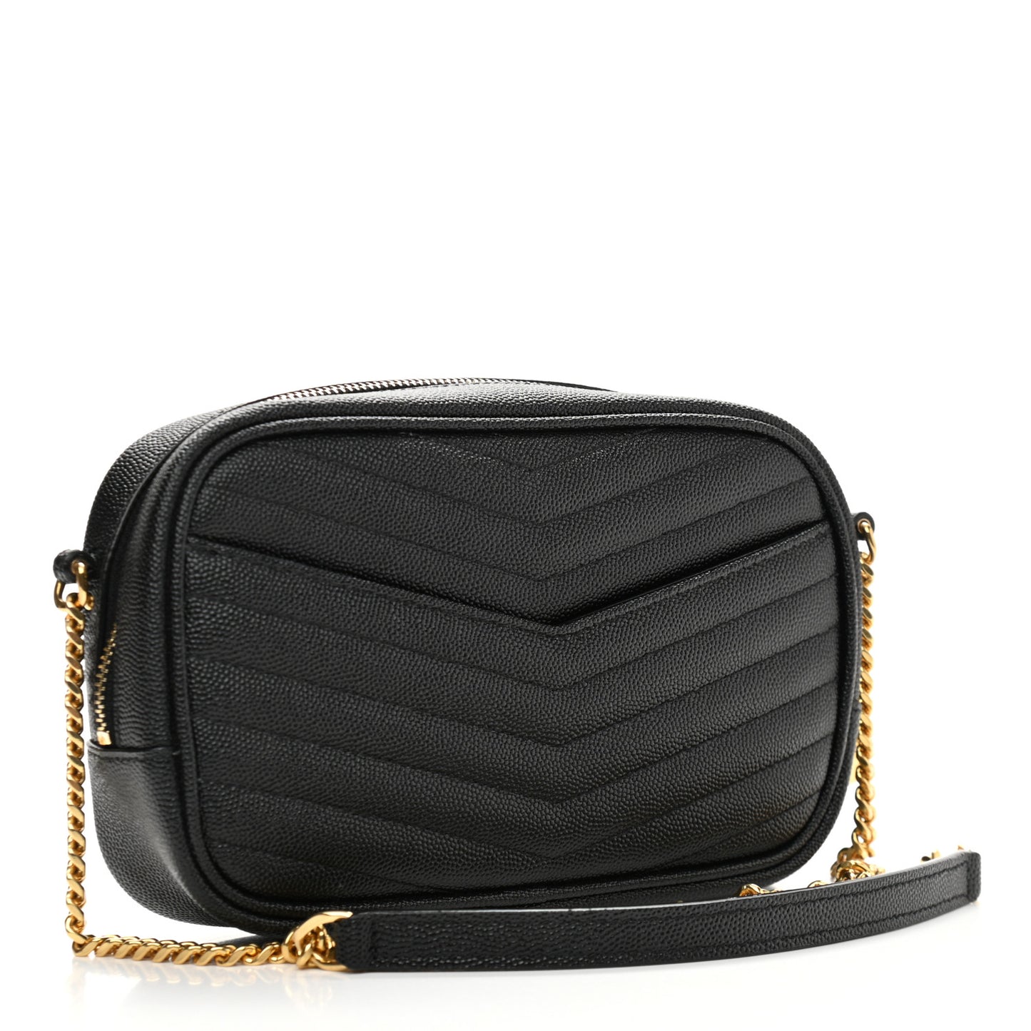 Grain De Poudre Matelasse Monogram Mini Lou Camera Bag Black