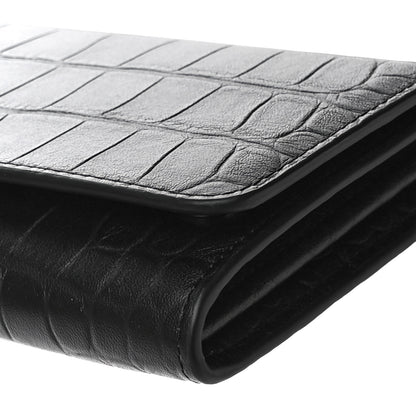 Mulberry Crocodile Embossed Calfskin Wallet Black 9 of 10