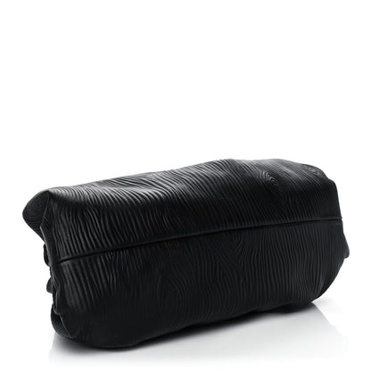 Bottega Veneta Bark Calfskin Embossed The Pouch Oversized Clutch Black 4 of 11