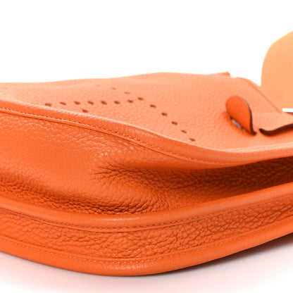 Hermes Taurillon Clemence Evelyne III PM Orange 9 of 10