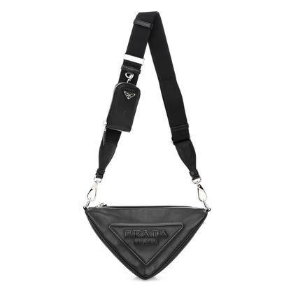 Prada Grace Lux Triangle Shoulder Bag Black 1 of 12