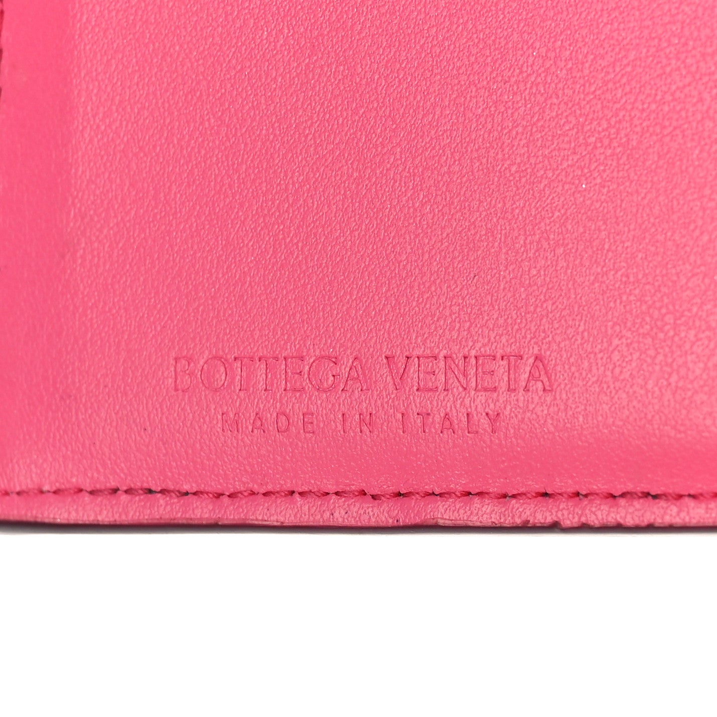 Nappa Intrecciato Bifold Zip Wallet Grape Bonbon