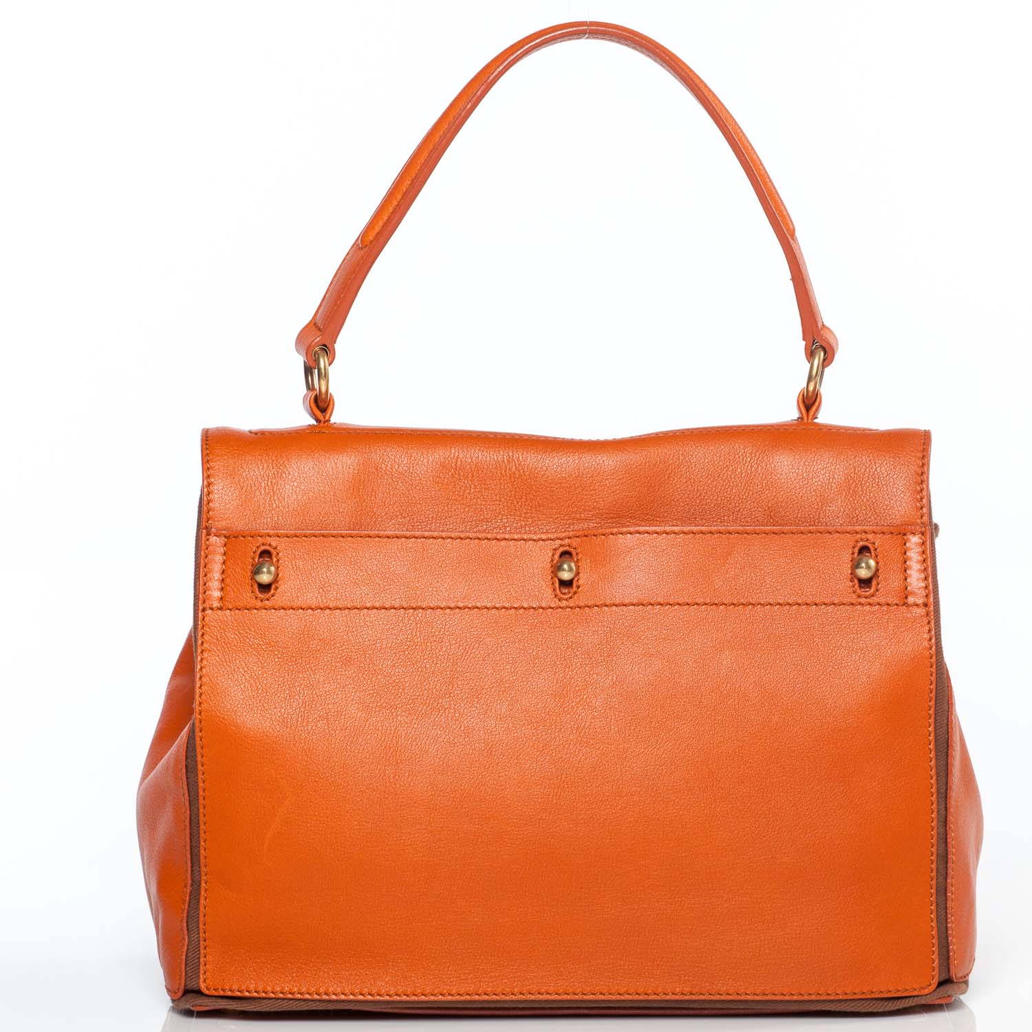 Saint Laurent Leather Muse Two Orange 3 of 9