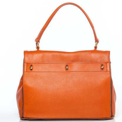 Saint Laurent Leather Muse Two Orange 3 of 9