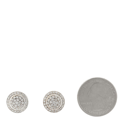 David Yurman Sterling Silver Diamond 8mm Pave Cerise Earrings 2 of 4