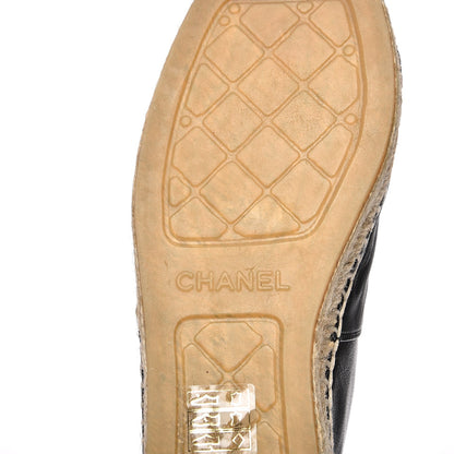 Chanel Lambskin CC Espadrilles 37 Black 7 of 10