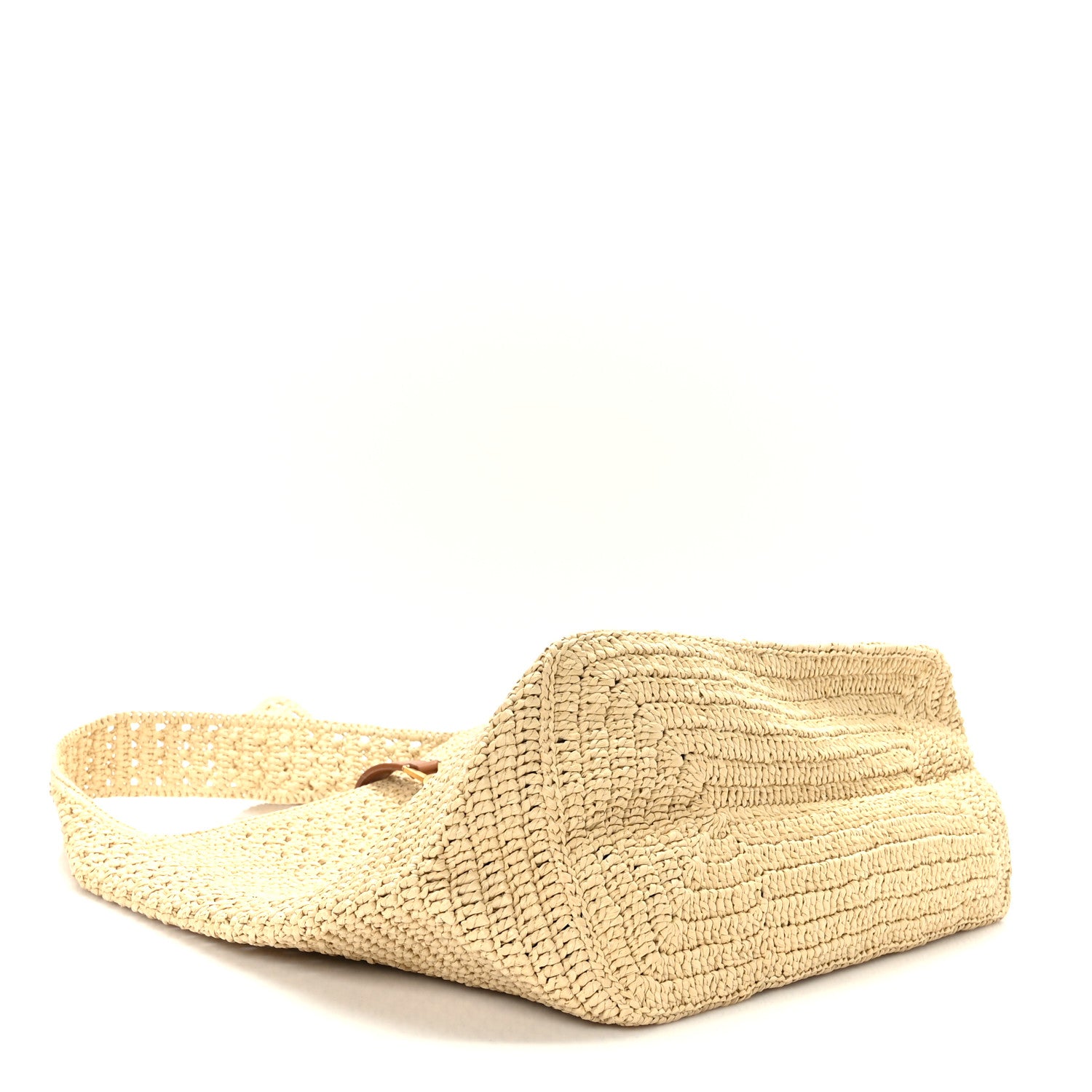 Saint Laurent Raffia Monogram Hobo Naturale 4 of 9