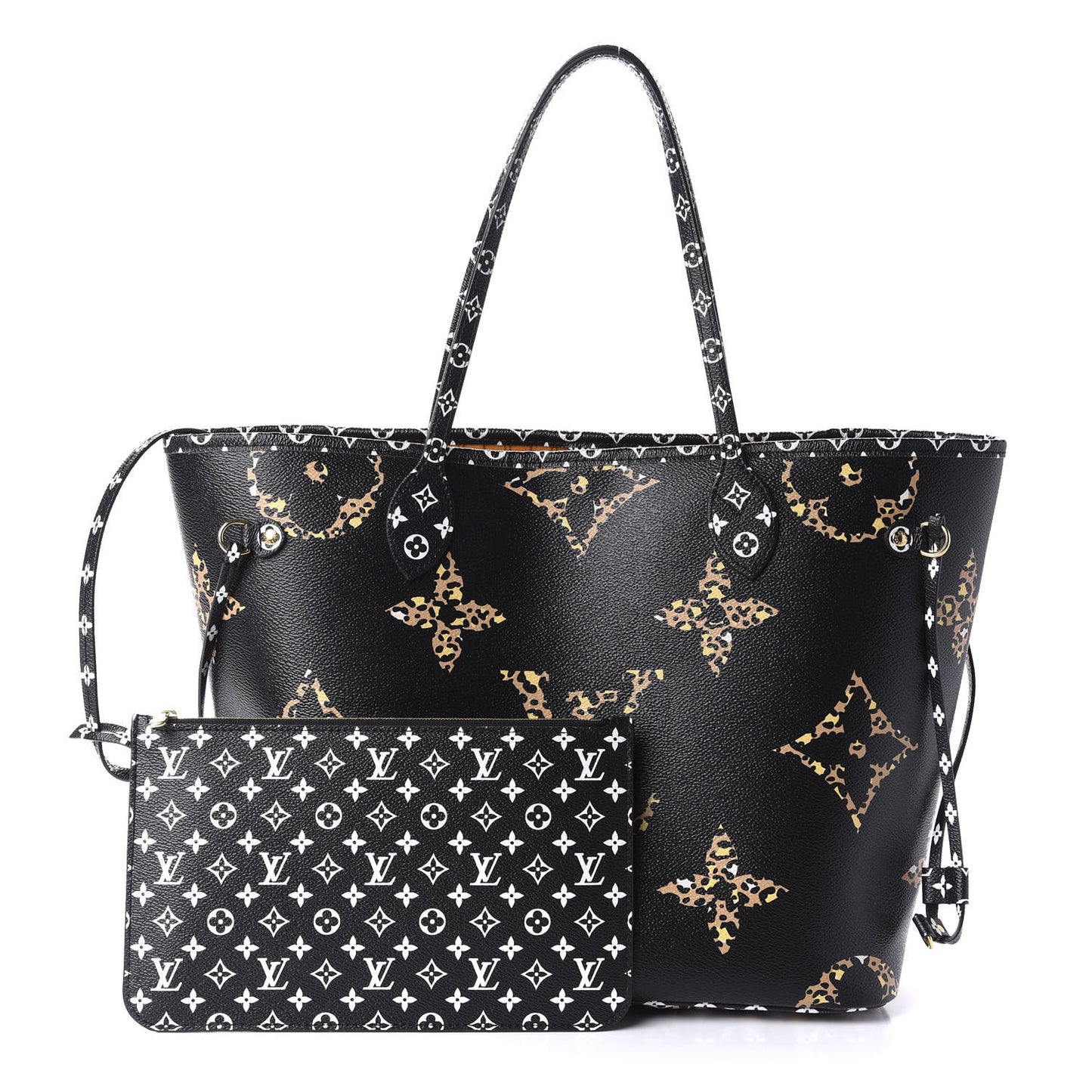 Monogram Giant Jungle Neverfull MM Black