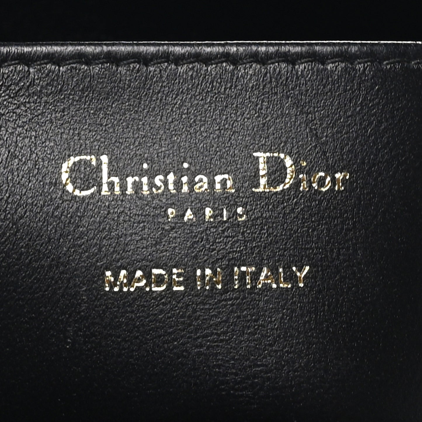 Calfskin Macrocannage Miss Caro Diorling Mini Bag with Chain Black