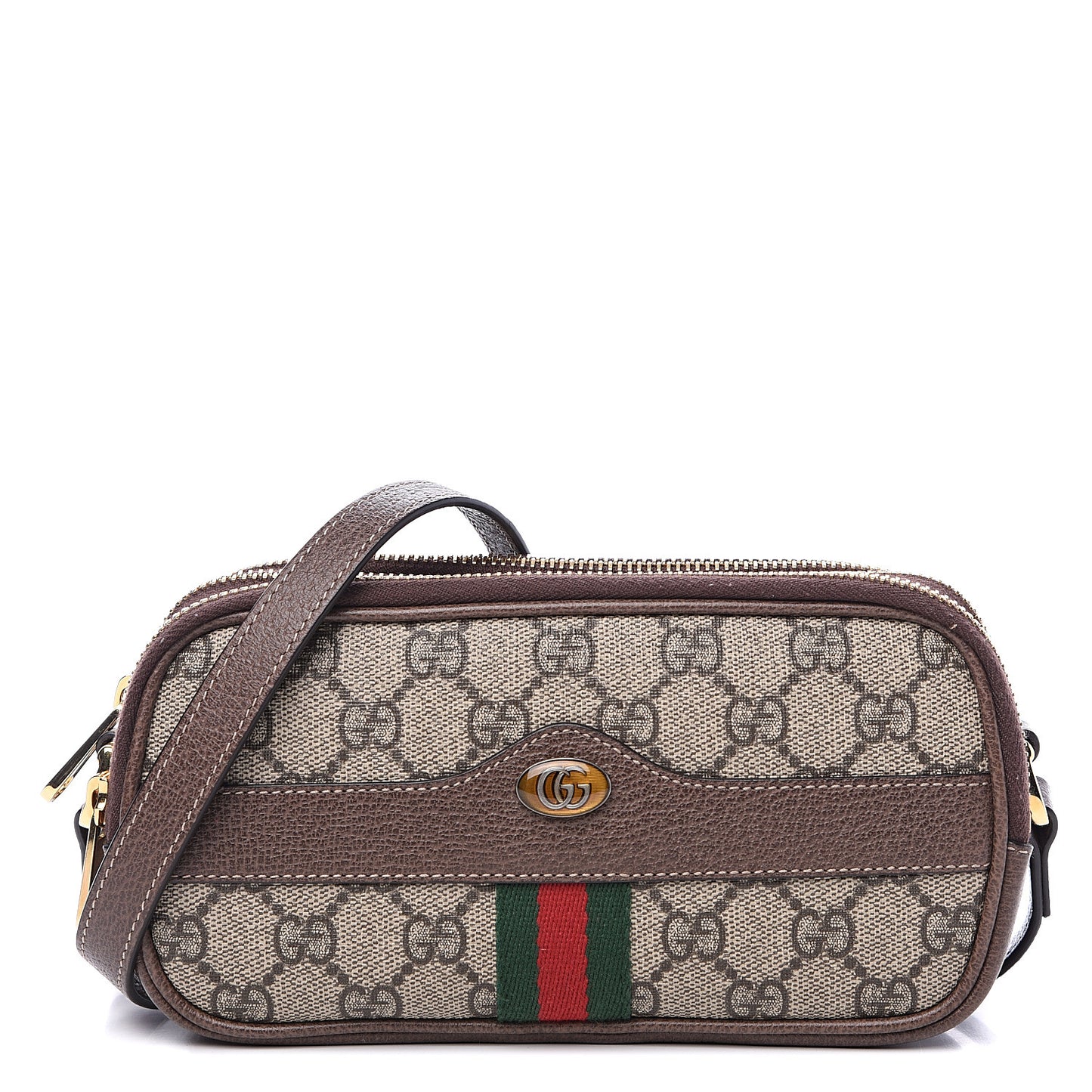 GG Supreme Monogram Web Mini Ophidia GG Bag Brown