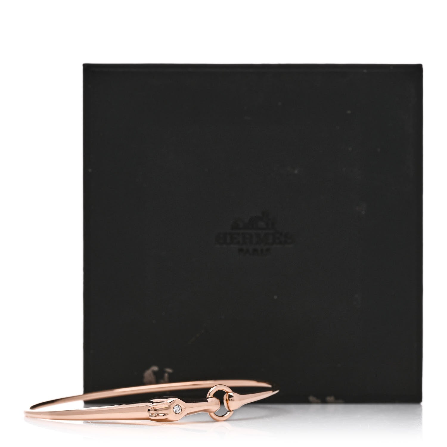 Hermes 18K Rose Gold Diamond TPM Galop Hermes Bracelet LG 5 of 5
