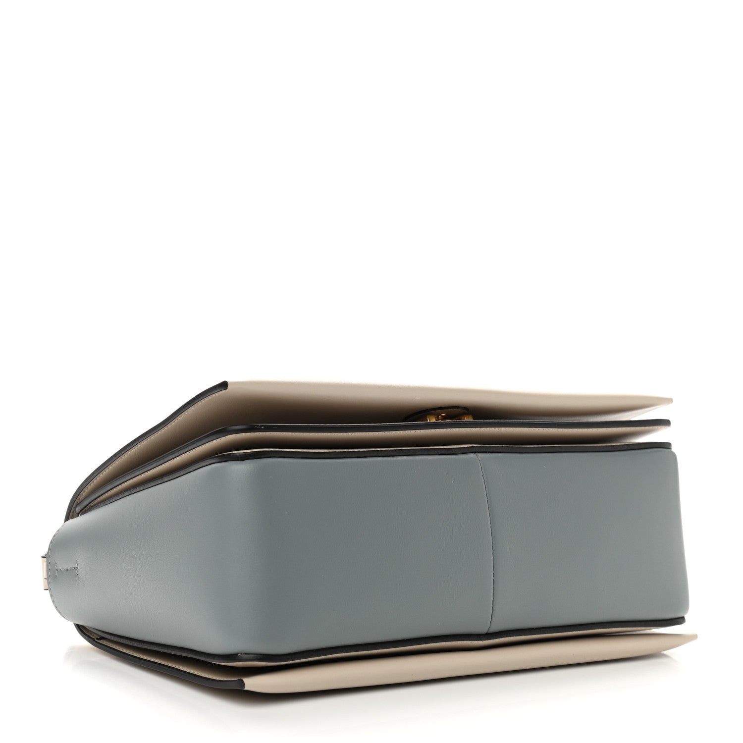 Celine Shiny Smooth Calfskin Medium Frame Shoulder Bag Grege Storm 4 of 9