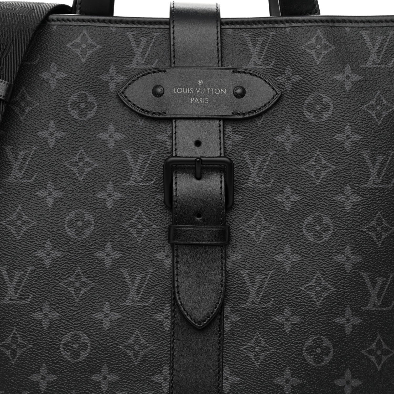 Louis Vuitton Monogram Eclipse Saumur Tote Black 7 of 9
