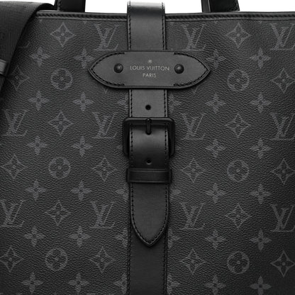 Louis Vuitton Monogram Eclipse Saumur Tote Black 7 of 9