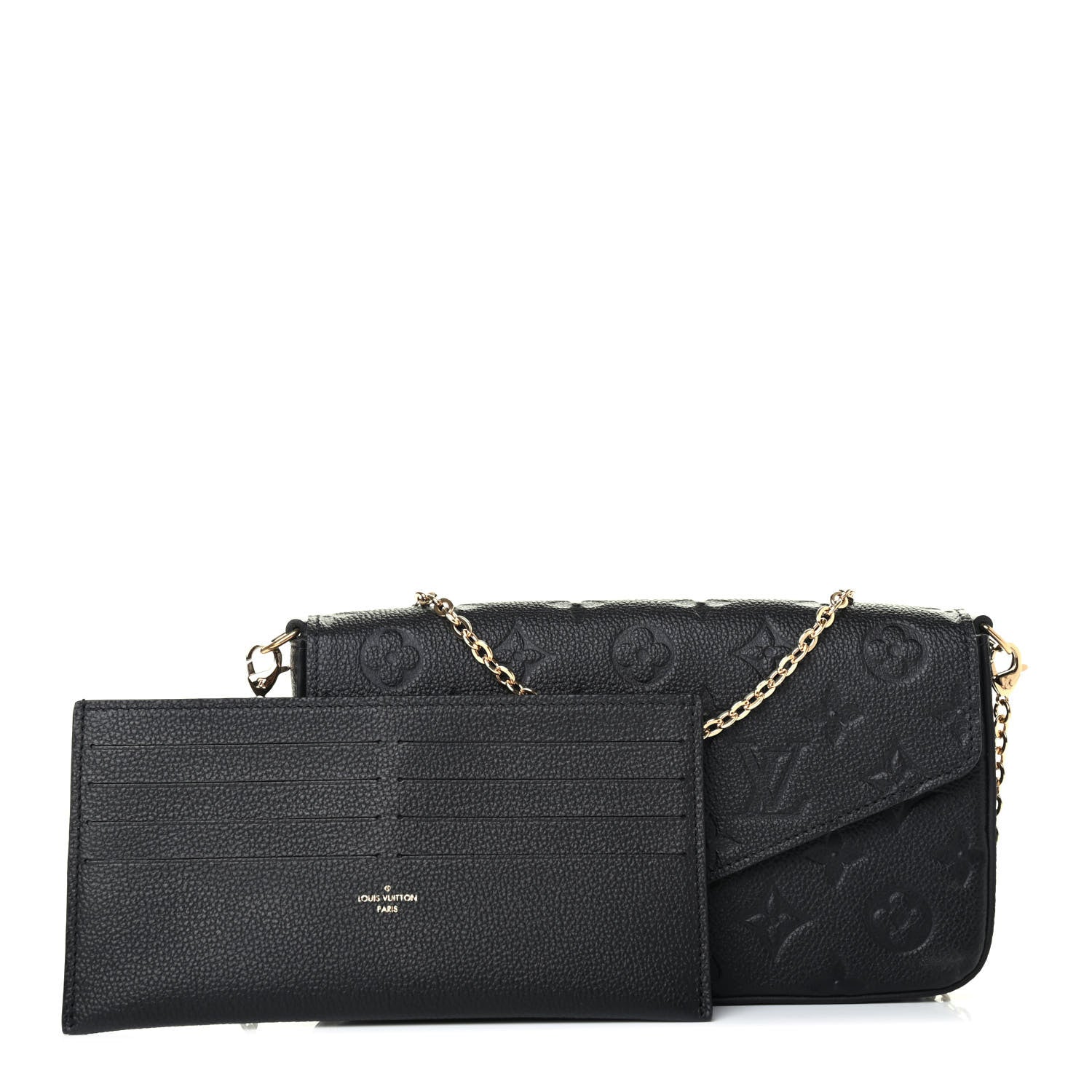 Louis Vuitton Empreinte Pochette Felicie Chain Wallet Black 1 of 5