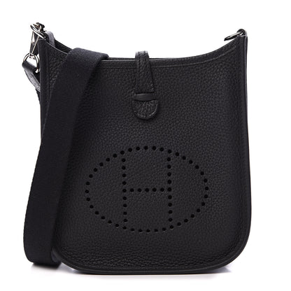 Hermes Taurillon Clemence Evelyne TPM Black 1 of 10