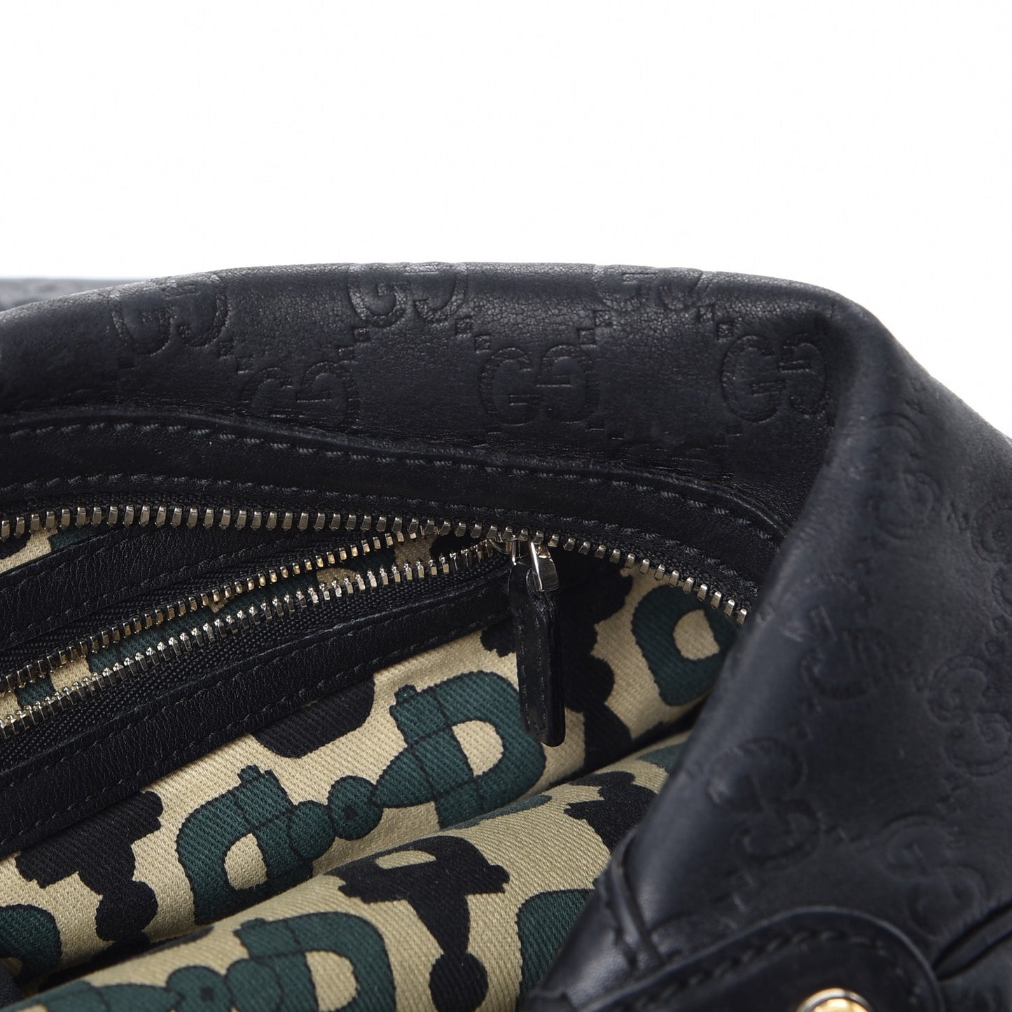 Guccissima Studded Large Biba Hobo Black