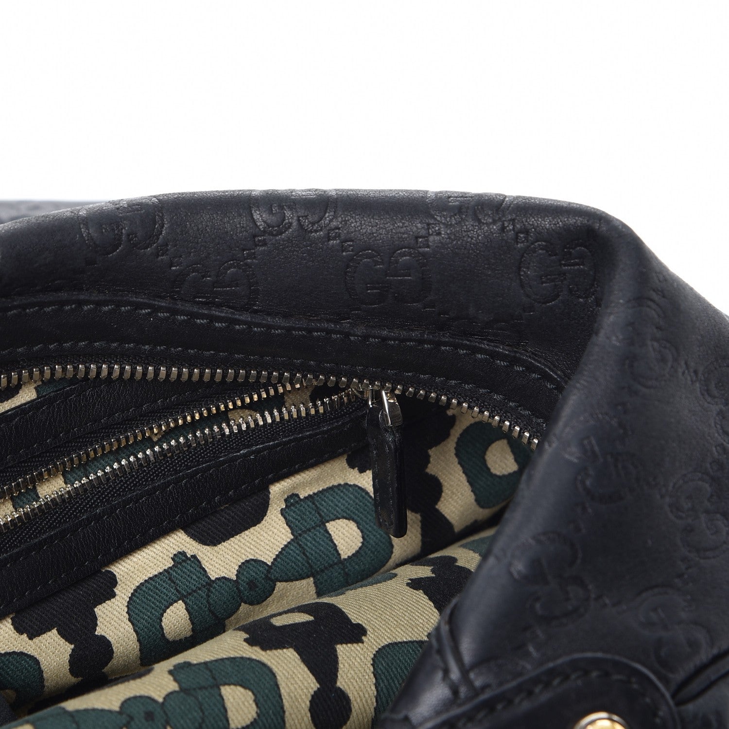 Gucci Guccissima Studded Large Biba Hobo Black 10 of 11