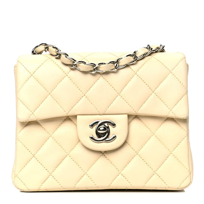 Chanel Lambskin Quilted Mini Square Flap Beige 1 of 5