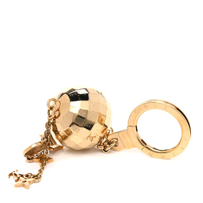 Louis Vuitton Mirror Ball Disco Key Holder Chain Ring Gold 3 of 3