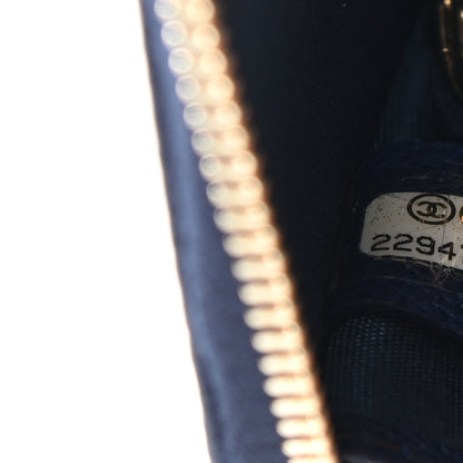 Chanel Caviar Camellia Embossed Key Holder Case Navy 7 of 8