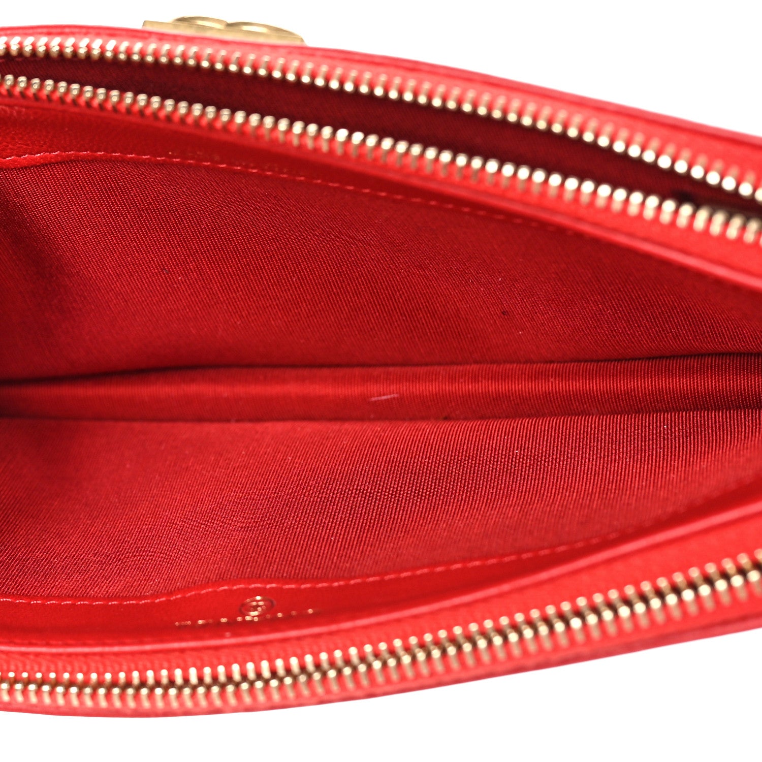 Chanel Lambskin Quilted Small Boy Clutch With Chain Red 6 of 11