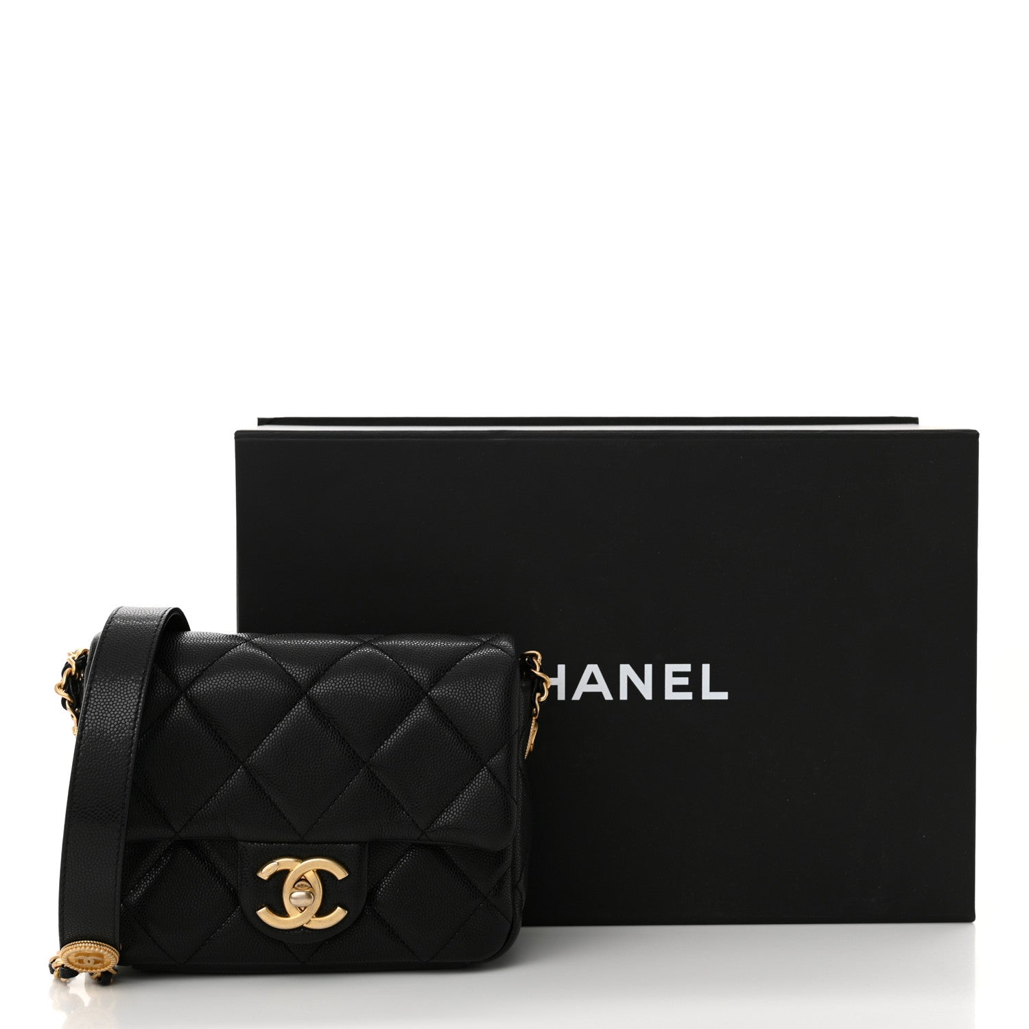 Chanel Caviar Quilted Mini Twist Your Buttons Flap Black 11 of 11