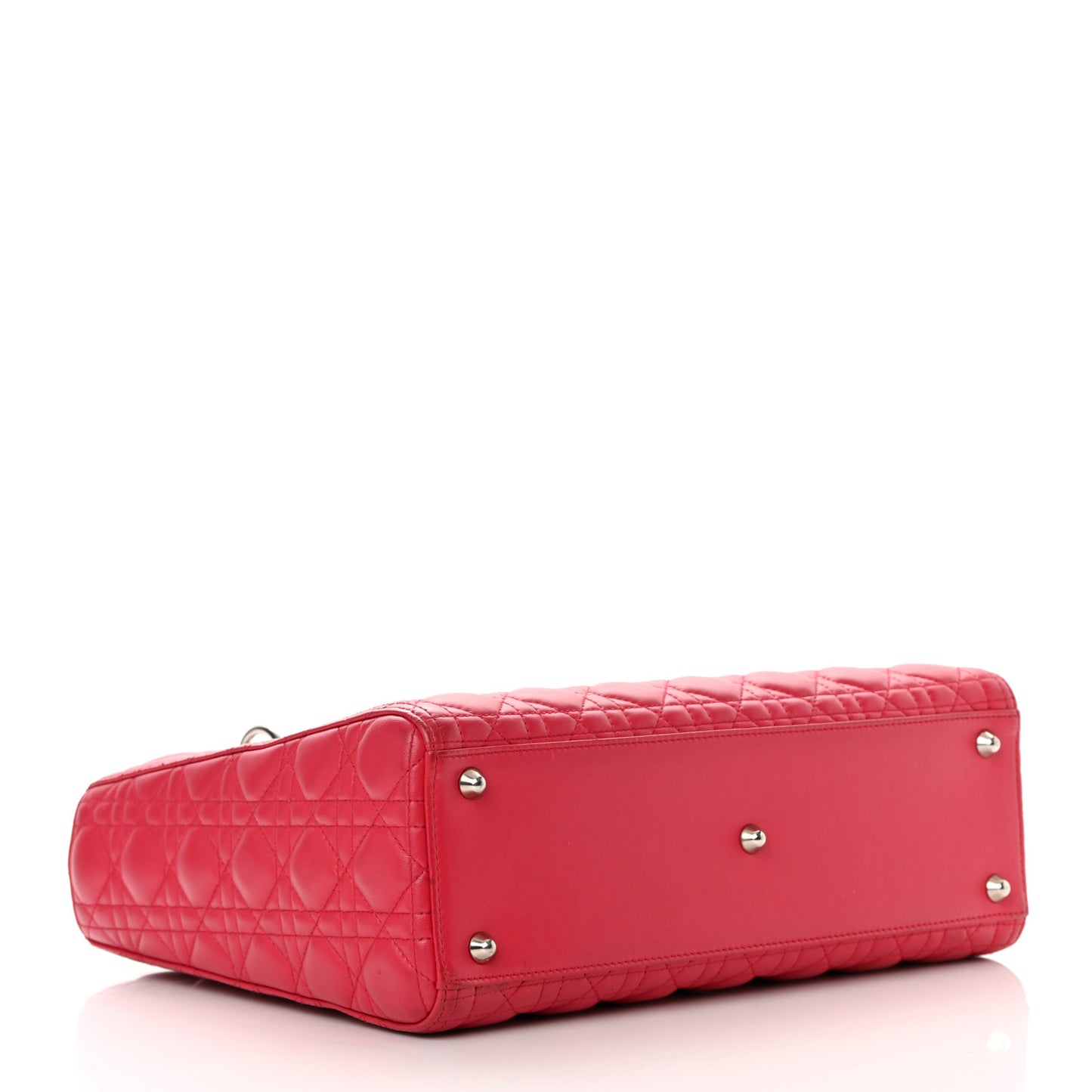 Lambskin Cannage Large Lady Dior Fuchsia