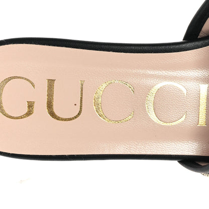 Gucci Monogram Matelasse Diagonal GG Marmont Flat Slide Sandals 37.5 Beige Ebony Black 8 of 10